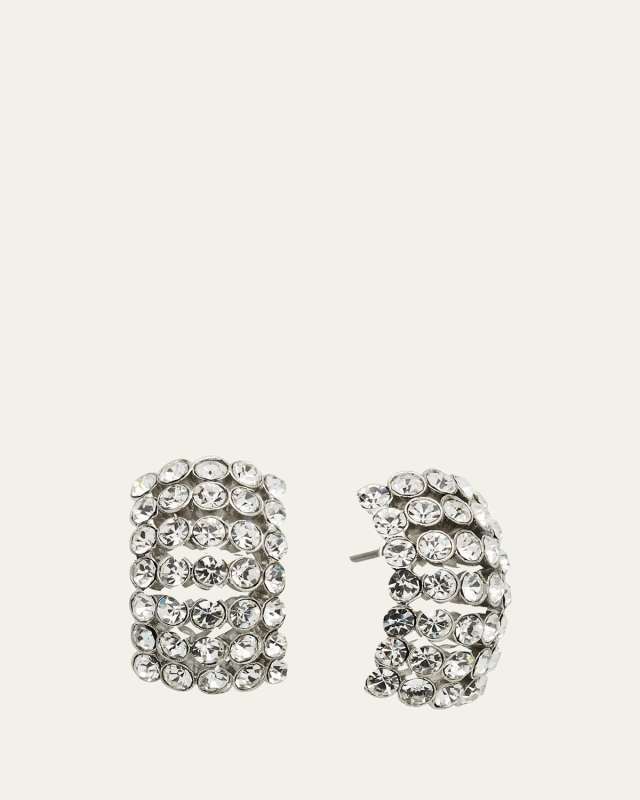 Crystal Disco Hoop Earrings